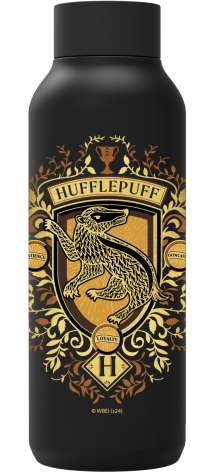 QUOKKA BOTELLA TERMO ACERO INOXIDABLE SOLID JET BLACK 510 ML HP HUFFLEPUFF