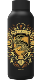 QUOKKA BOTELLA TERMO ACERO INOXIDABLE SOLID JET BLACK 510 ML HP HUFFLEPUFF