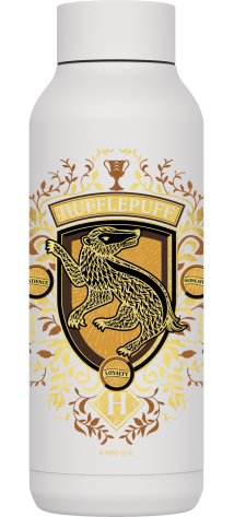 QUOKKA BOTELLA TERMO ACERO INOXIDABLE SOLID WHITE 510 ML HP HUFFLEPUFF