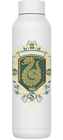 QUOKKA BOTELLA TERMO ACERO INOXIDABLE SOLID WHITE 630 ML HP SLYTHERIN