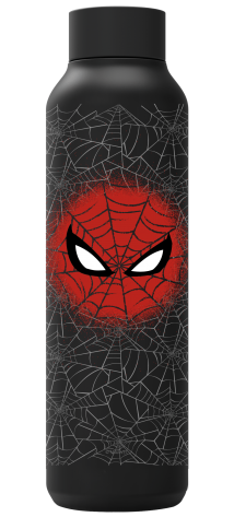 QUOKKA BOTELLA TERMO ACERO INOXIDABLE SOLID JET BLACK 630 ML SPIDER-MAN