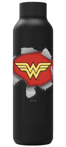 QUOKKA BOTELLA TERMO ACERO INOXIDABLE SOLID JET BLACK 630 ML WONDER WOMAN