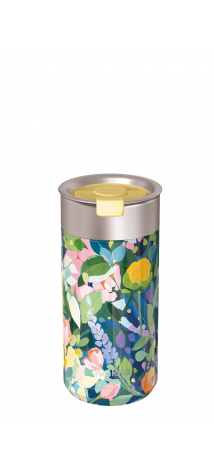 QUOKKA VASO CAFE TERMICO ACERO INOXIDABLE BOOST FLORAL PARTY 400 ML