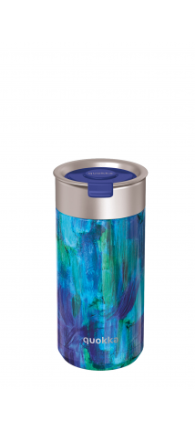 QUOKKA VASO CAFE TERMICO ACERO INOXIDABLE BOOST BLUE PAINT 400 ML