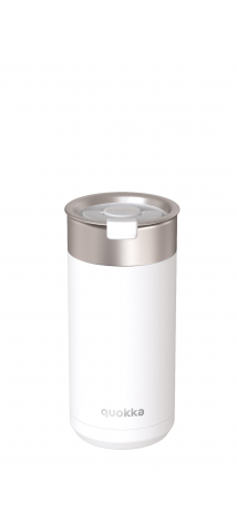 QUOKKA VASO CAFE TERMICO ACERO INOXIDABLE BOOST WHITE 400 ML