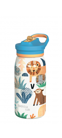 QUOKKA KIDS BOTELLA TERMO ACERO INOXIDABLE CON SIPPER POP SAFARI 445 ML