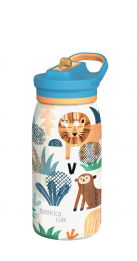 QUOKKA KIDS BOTELLA TERMO ACERO INOXIDABLE CON SIPPER POP SAFARI 445 ML