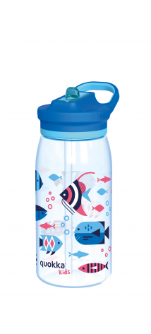 QUOKKA KIDS BOTELLA ECOZEN CON SIPPER GLOW SEA LIFE 580 ML