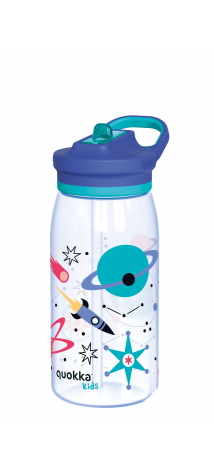 QUOKKA KIDS BOTELLA ECOZEN CON SIPPER GLOW SPACE 580 ML