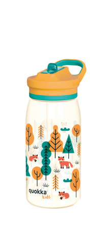 QUOKKA KIDS BOTELLA ECOZEN CON SIPPER GLOW FOREST 580 ML