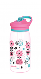 QUOKKA KIDS BOTELLA ECOZEN CON SIPPER GLOW MELODIC FLOWERS 580 ML