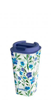 QUOKKA VASO CAFE DOBLE PARED PP FLUX DITSY BLOOM 450 ML