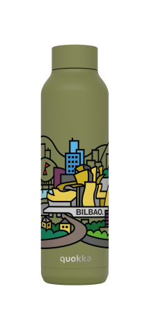 QUOKKA BOTELLA TERMO ACERO INOXIDABLE SOLID OLIVE GREEN 630 ML BILBAO ART CUSTOM