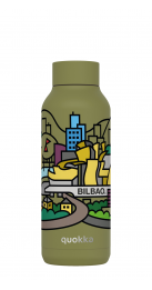 QUOKKA BOTELLA TERMO ACERO INOXIDABLE SOLID OLIVE GREEN 510 ML BILBAO ART CUSTOM