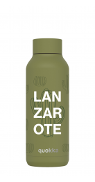 QUOKKA BOTELLA TERMO ACERO INOXIDABLE SOLID OLIVE GREEN 510 ML LANZAROTE LOVE CUSTOM