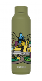 QUOKKA BOTELLA TERMO ACERO INOXIDABLE SOLID OLIVE GREEN 630 ML BILBAO ART CUSTOM