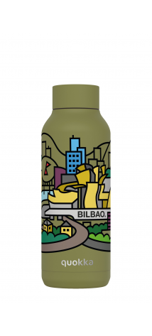 QUOKKA BOTELLA TERMO ACERO INOXIDABLE SOLID OLIVE GREEN 510 ML BILBAO ART CUSTOM