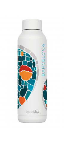 QUOKKA BOTELLA TERMO ACERO INOXIDABLE SOLID WHITE 630 ML BARCELONA ART CUSTOM