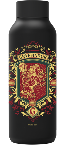 QUOKKA BOTELLA TERMO ACERO INOXIDABLE SOLID JET BLACK 510 ML HP GRYFFINDOR