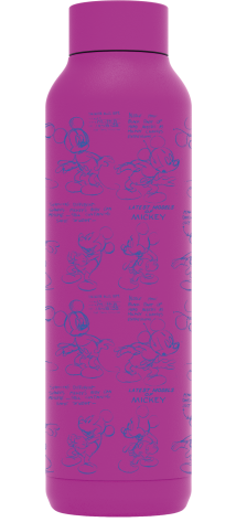 QUOKKA BOTELLA TERMO ACERO INOXIDABLE SOLID PURPLE 630 ML MICKEY SKETCH