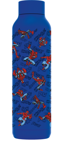 QUOKKA BOTELLA TERMO ACERO INOXIDABLE SOLID ULTRAMARINE 630 ML SPIDER-MAN RETRO COMIC