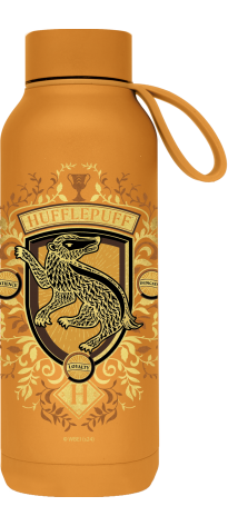 QUOKKA BOTELLA TERMO ACERO INOXIDABLE SOLID CON COLGADOR MUSTARD 510 ML HP HUFFLEPUFF