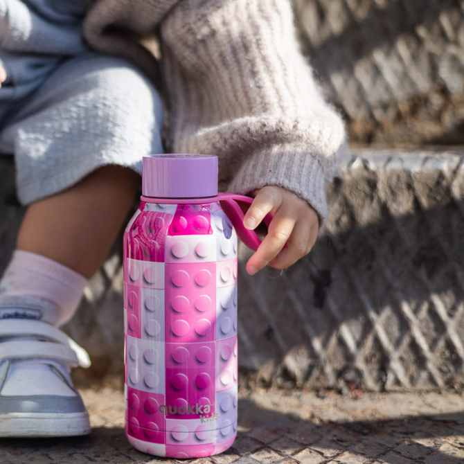 SOLID KIDS WITH STRAP - PINK BRICKS 330 ML