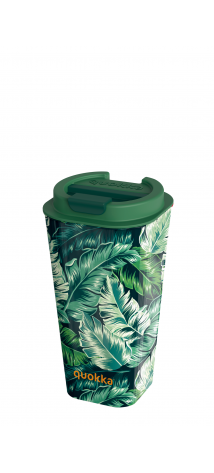 QUOKKA VASO CAFE DOBLE PARED PP FLUX JUNGLE 450 ML